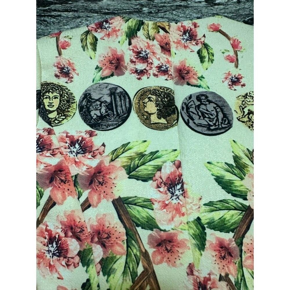 PET WOMAN Cream Floral Coin-Print Tailored Blazer M - Picture 8 of 8